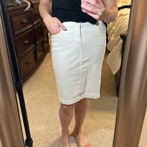 Style & Co White Denim Skirt